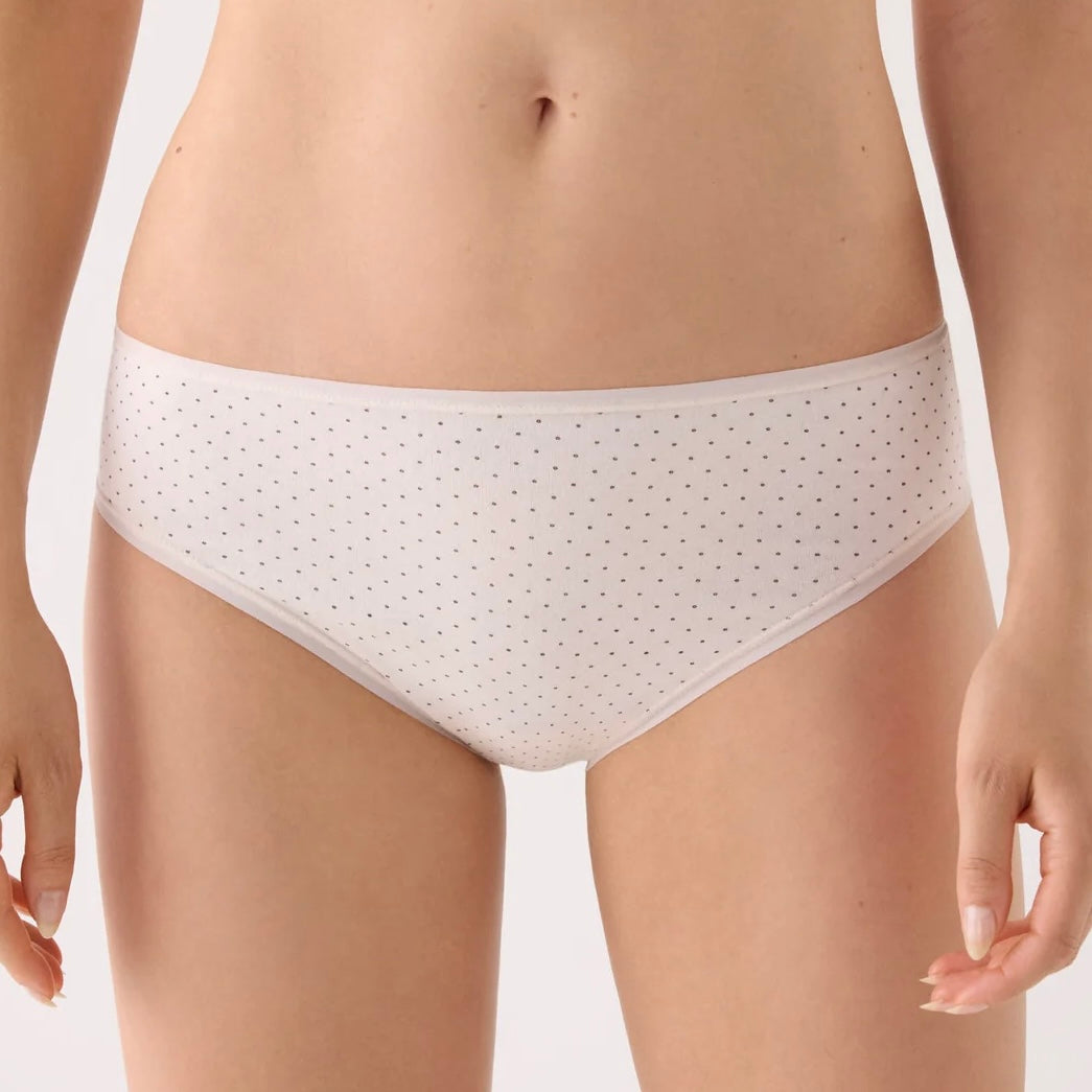 Pack de 2 bragas midi algodón estampadas negro y beige multicolor 19550