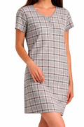 Camisón pijama manga corta de cuadros
