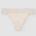 Tanga de algodón con ribete de encaje(19562)