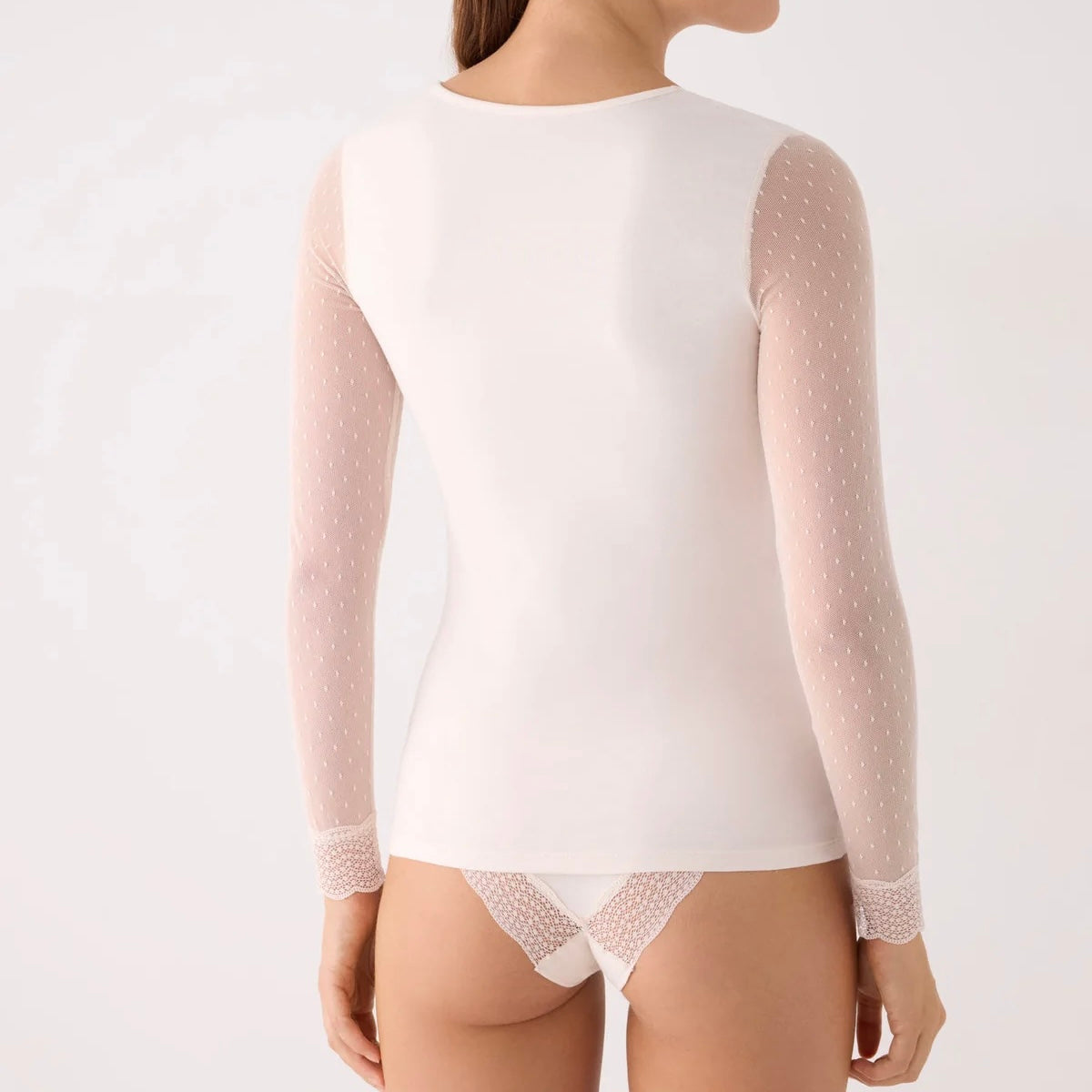 Camiseta manga larga plumeti con encaje 19566