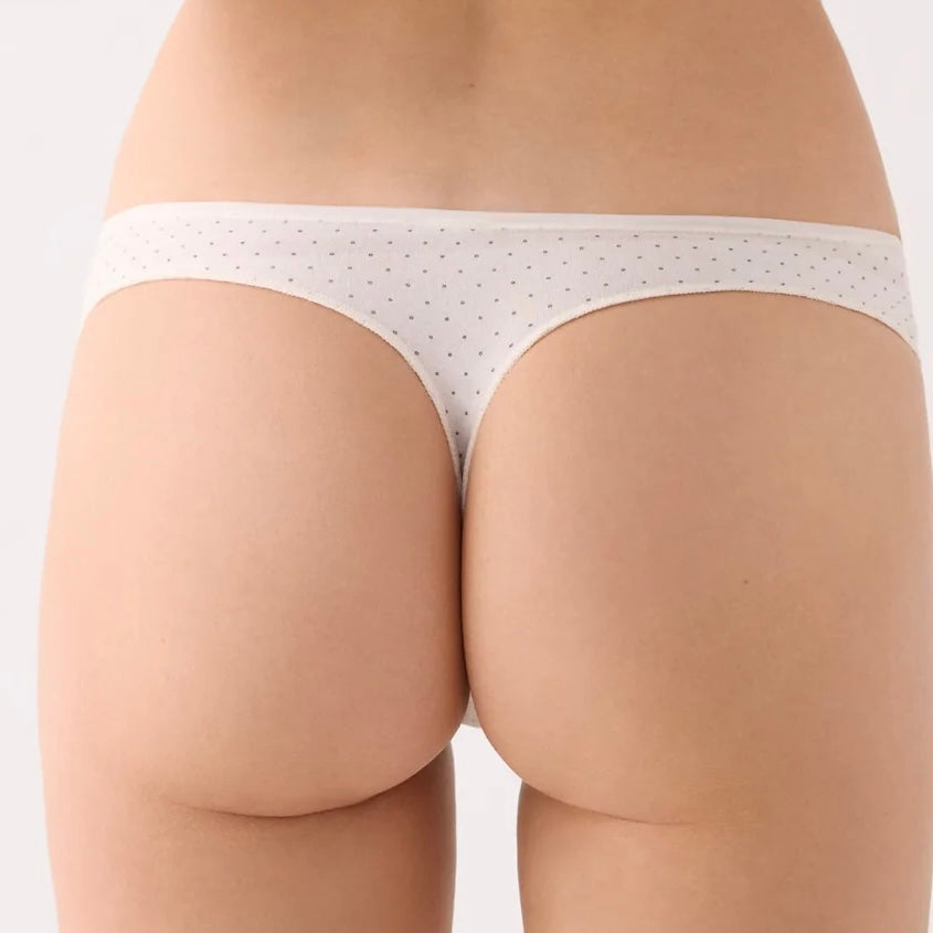 Pack de 2 tangas algodón estampados negro y beige multicolor 19549