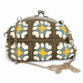 Bolso de cuadros marrón