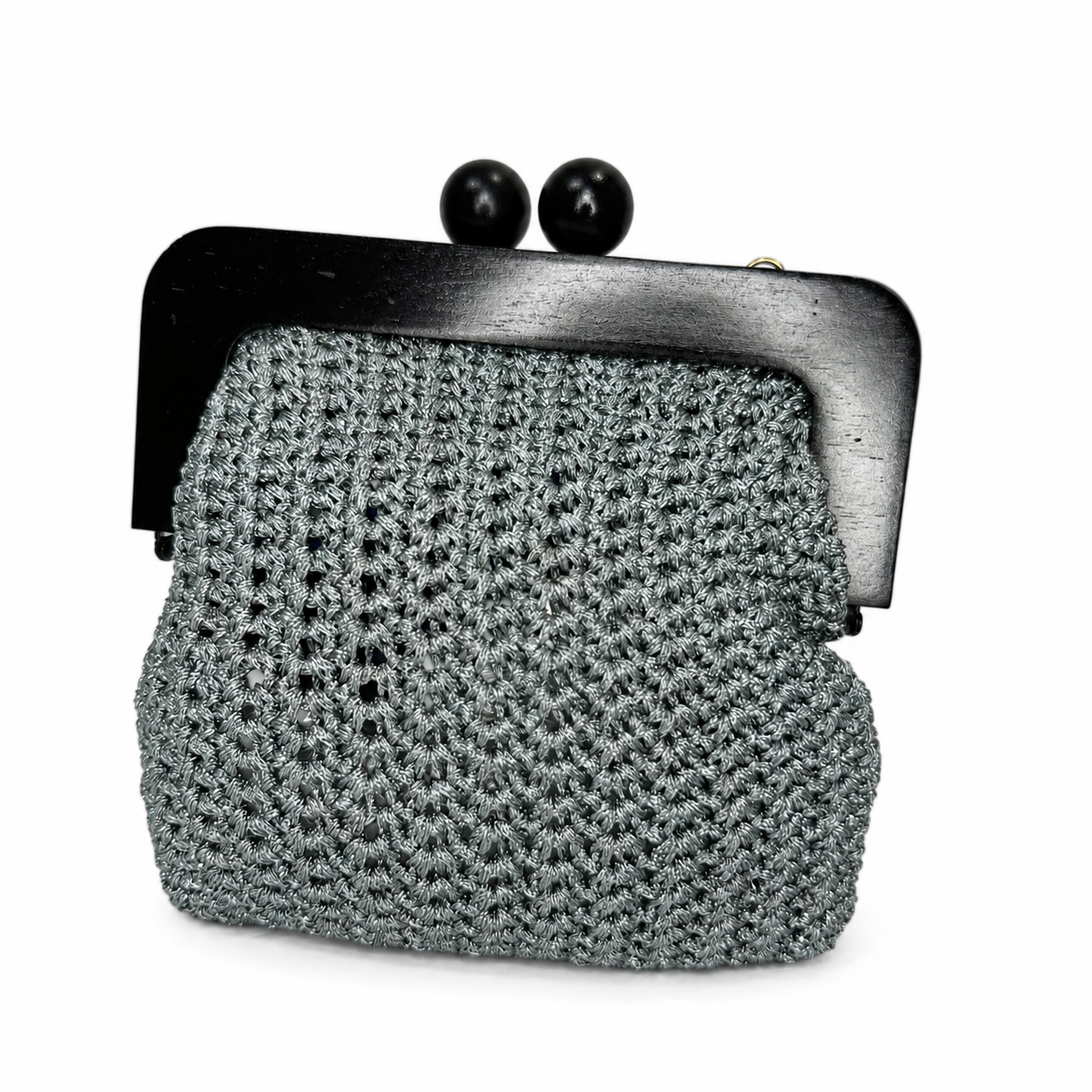 Bolso gris brillante