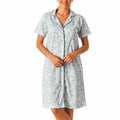 Camisón verde agua con botones 8085
