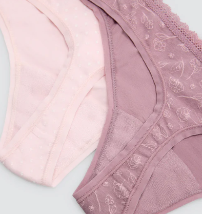 Pack de 2 tangas estampados tonos rosas