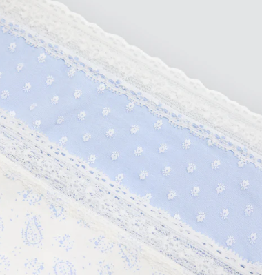 Pack de 2 bragas midi estampadas pastel tonos azules