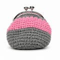 Monedero rosa y gris