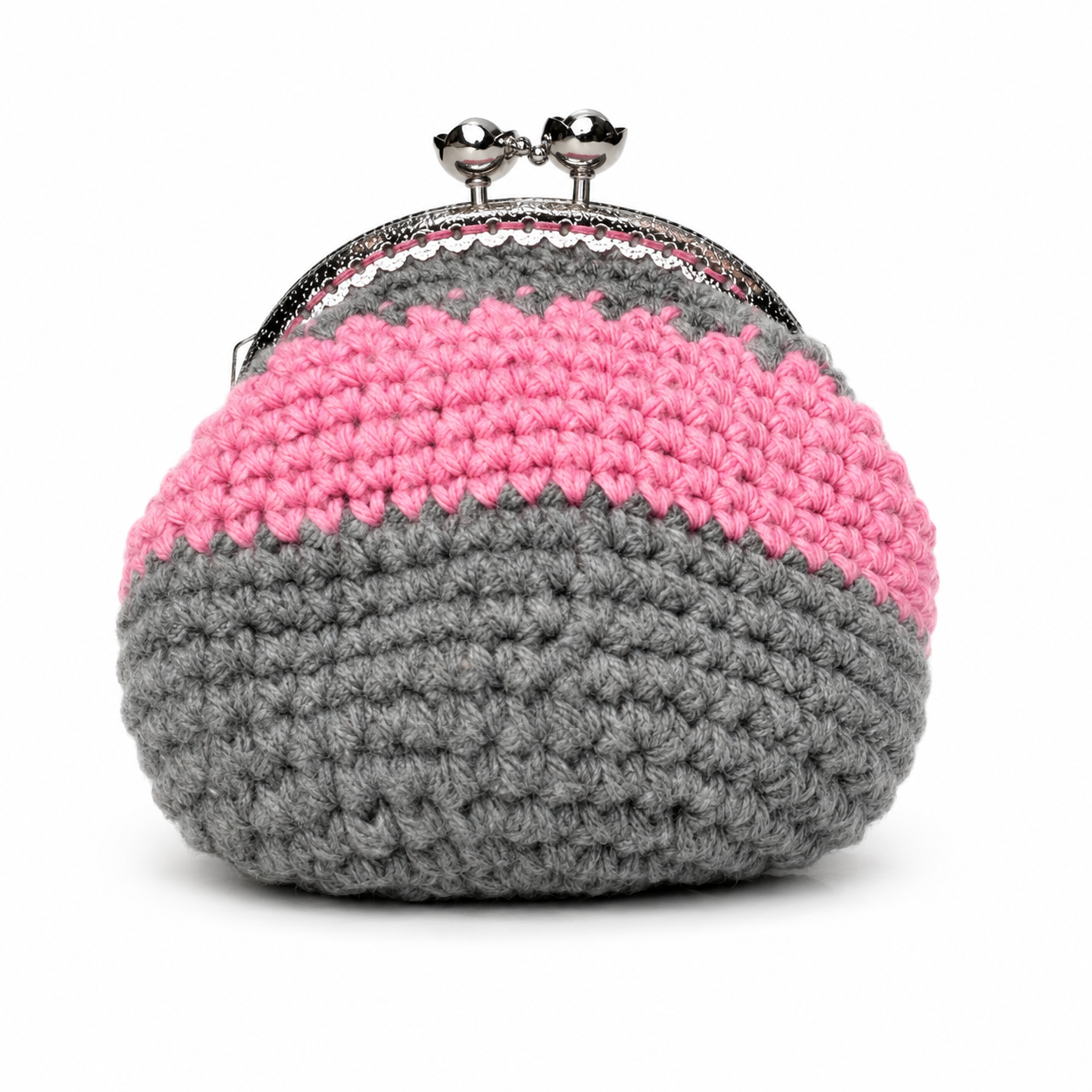 Monedero rosa y gris