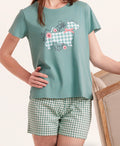 Pijama Verde Vichy Perrito