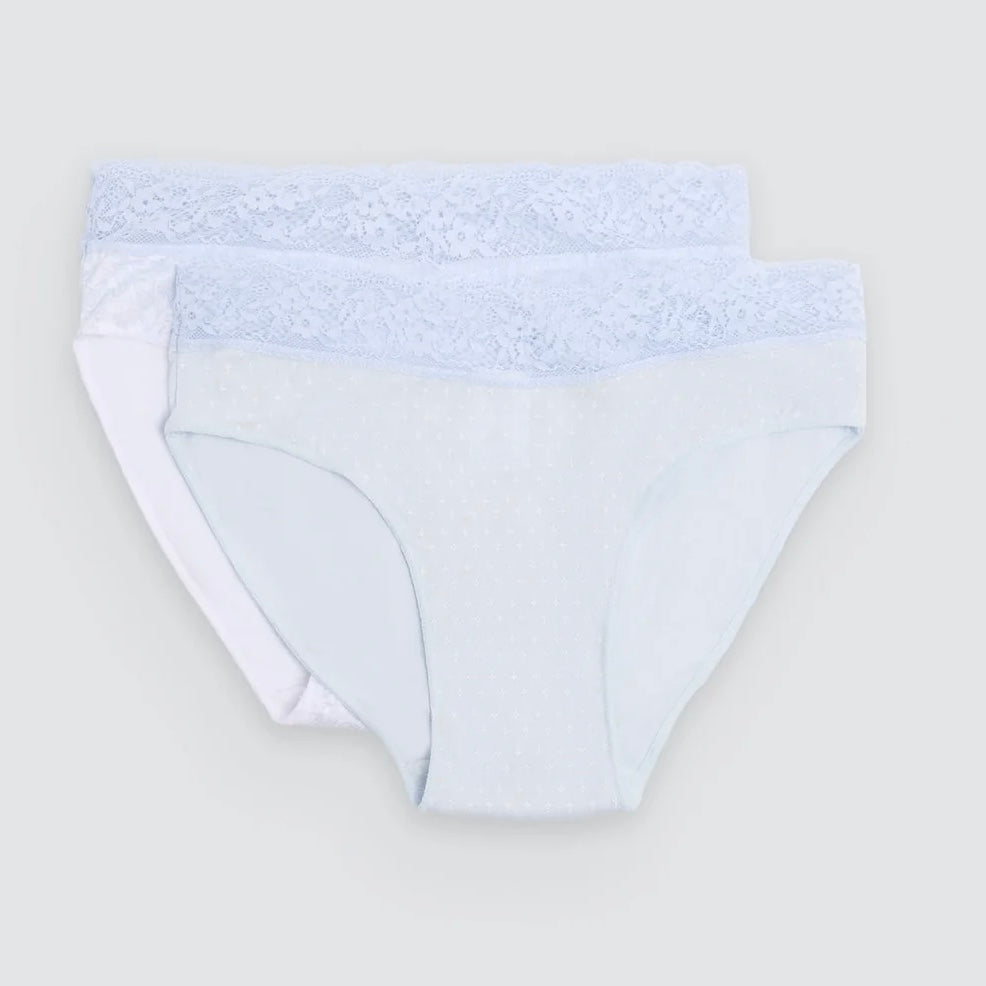 Pack de 2 bragas midi algodón estampadas 19555