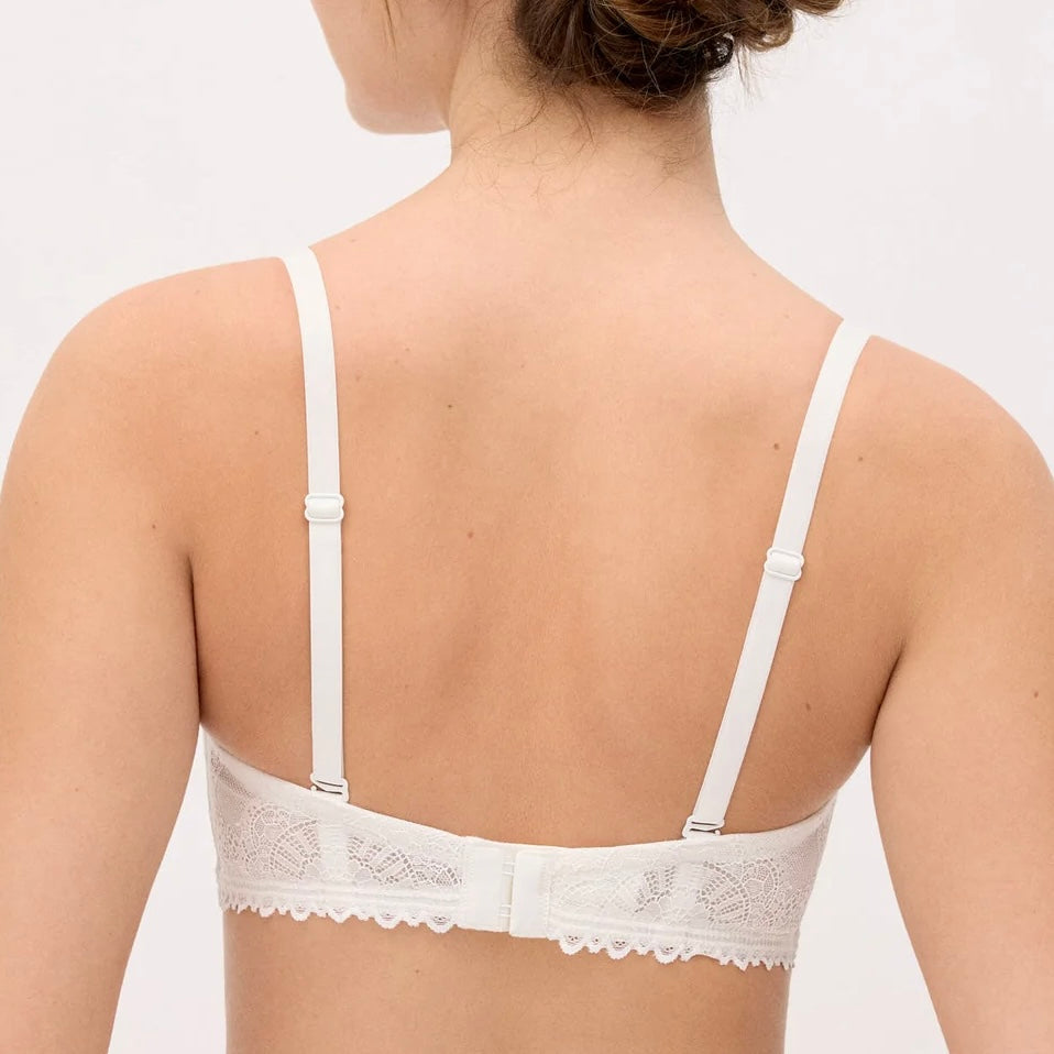 Sujetador sin tirantes encaje blanco Megan | Colección Novia 10174