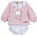 CONJUNTO DE POLOLO BEBE NIÑA CALAMARO NAVIA 11020