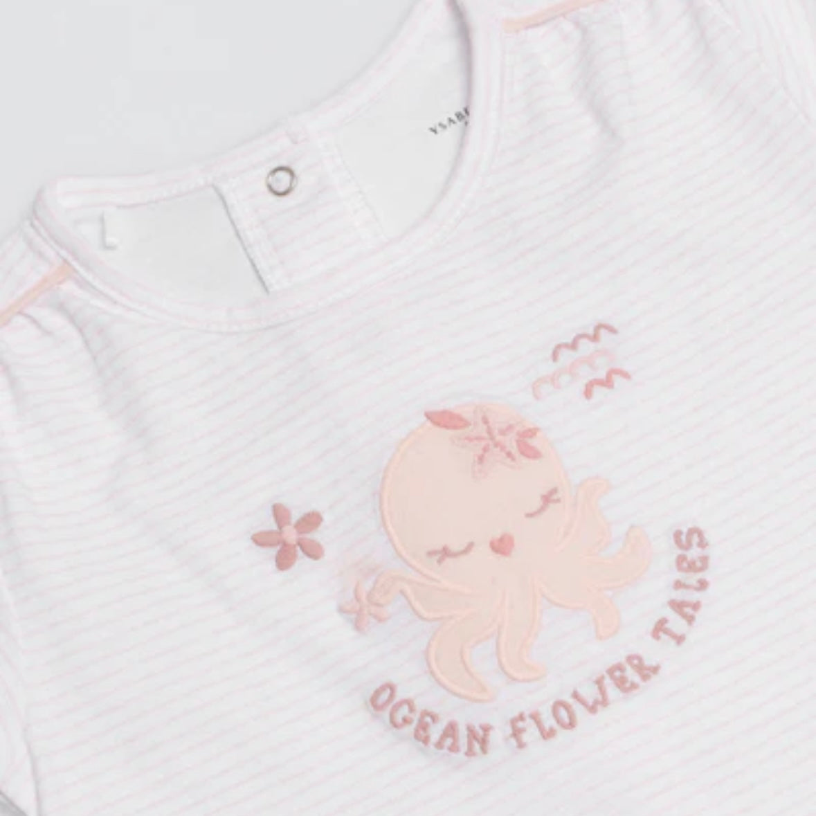 Pelele bebé corto Ocean Tales rosa 25399 Ysabel Mora