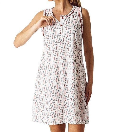 CAMISÓN ESTAMPADO MUJER CUELLO TAPETA LENISS 8047