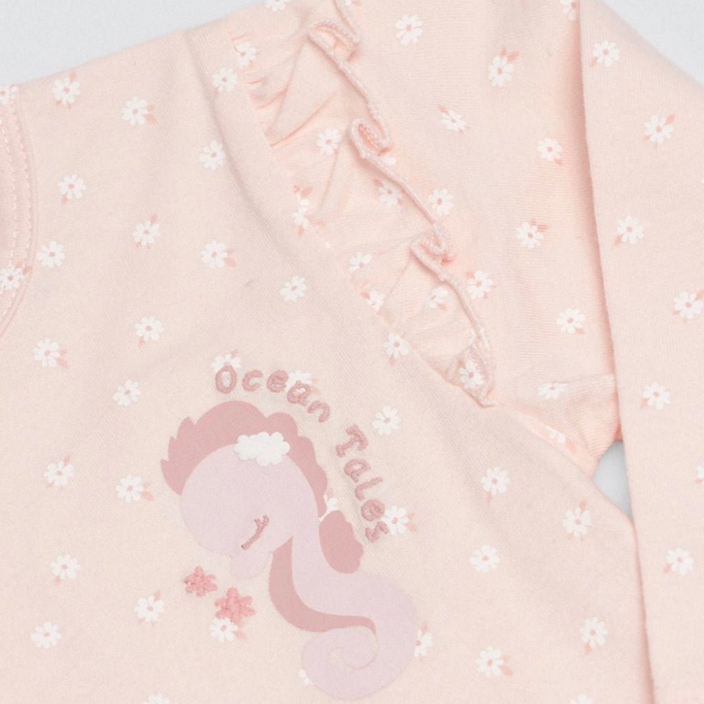 Pelele Bebé Manga Larga Ocean Tales Rosa 25398 Ysabel mora