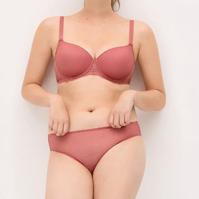 Conjunto sujetador con aro con relleno y braga midi 10839/10840