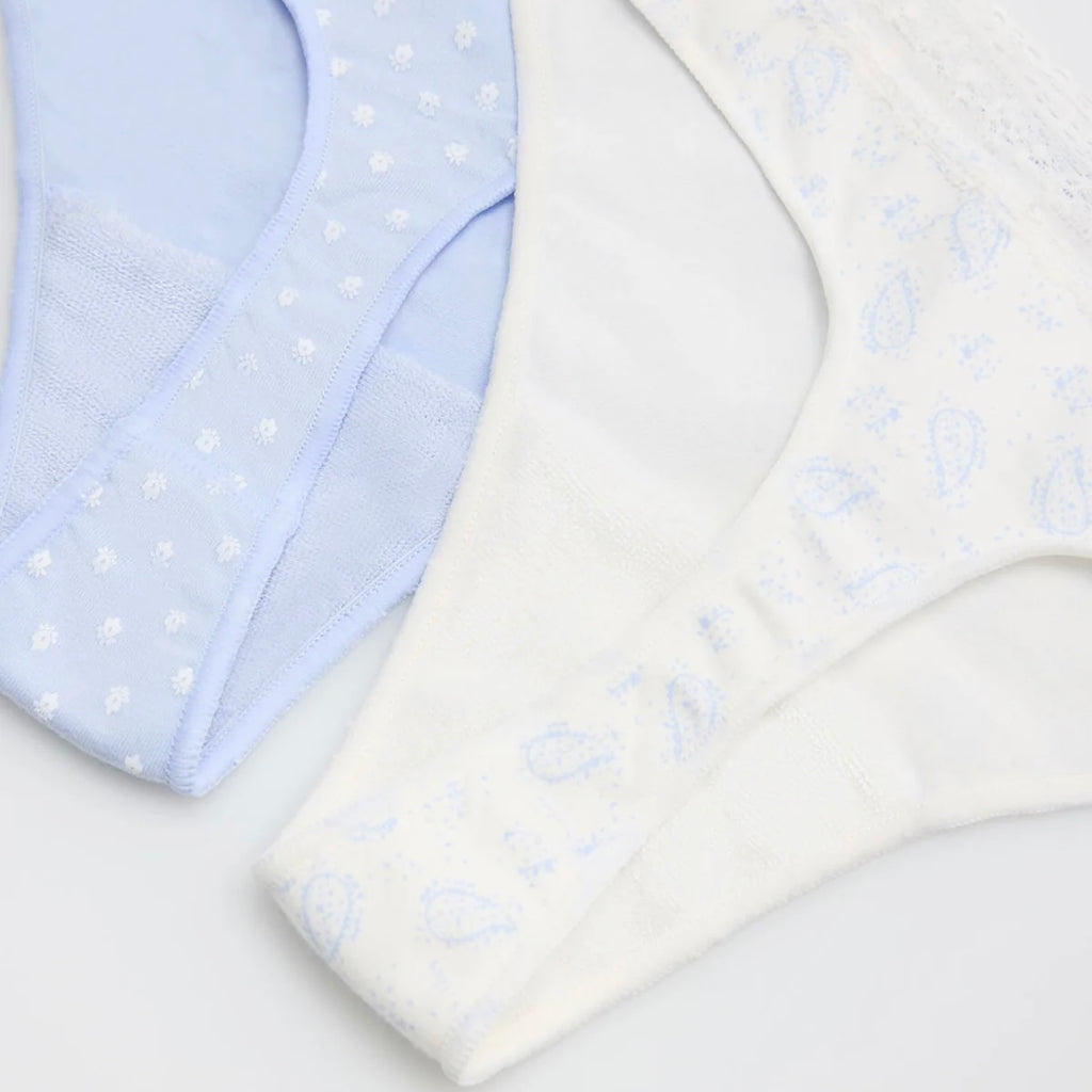 Pack de 2 tangas estampados pastel tonos azules
