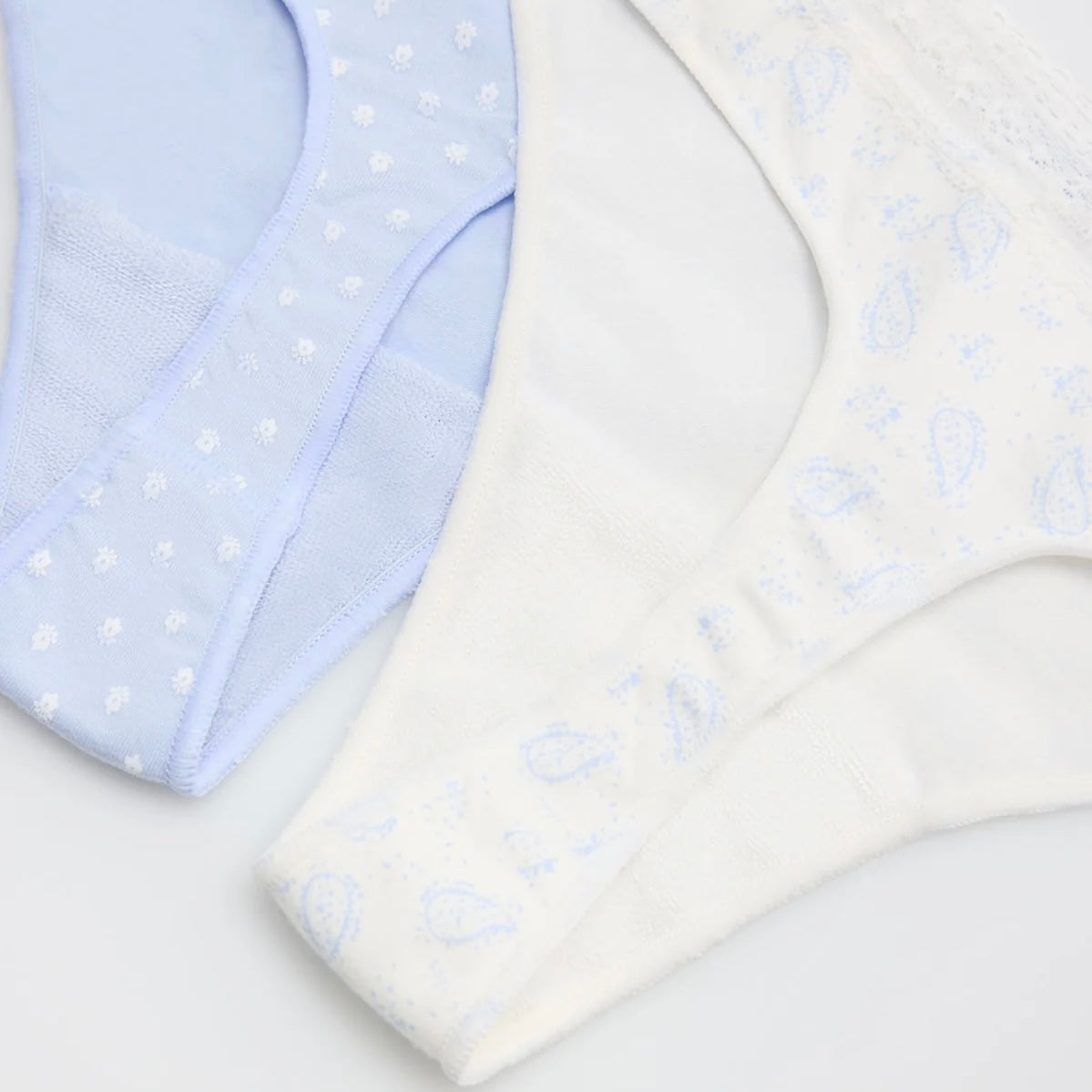 Pack de 2 tangas estampados pastel tonos azules