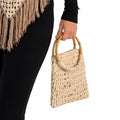 Bolso natural con brillo