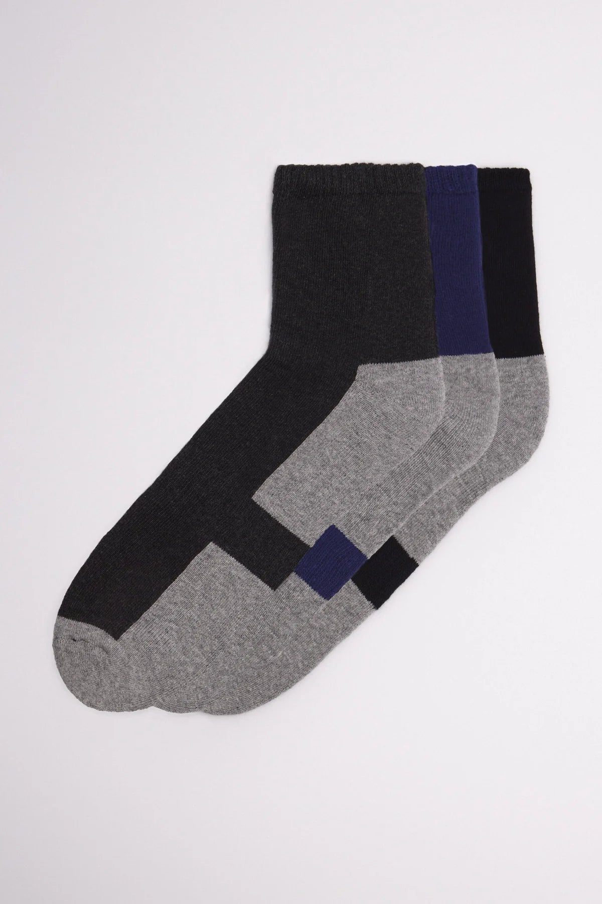 Pack 3 calcetines deportivos de rizo tonos oscuros