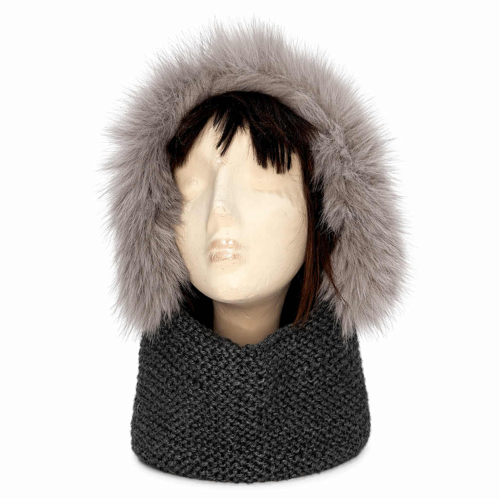 Balaclava de lana merino con pelo