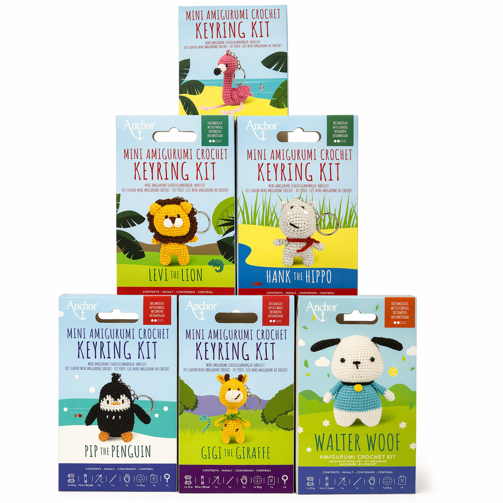 Mini amigurumi crochet keyning kit