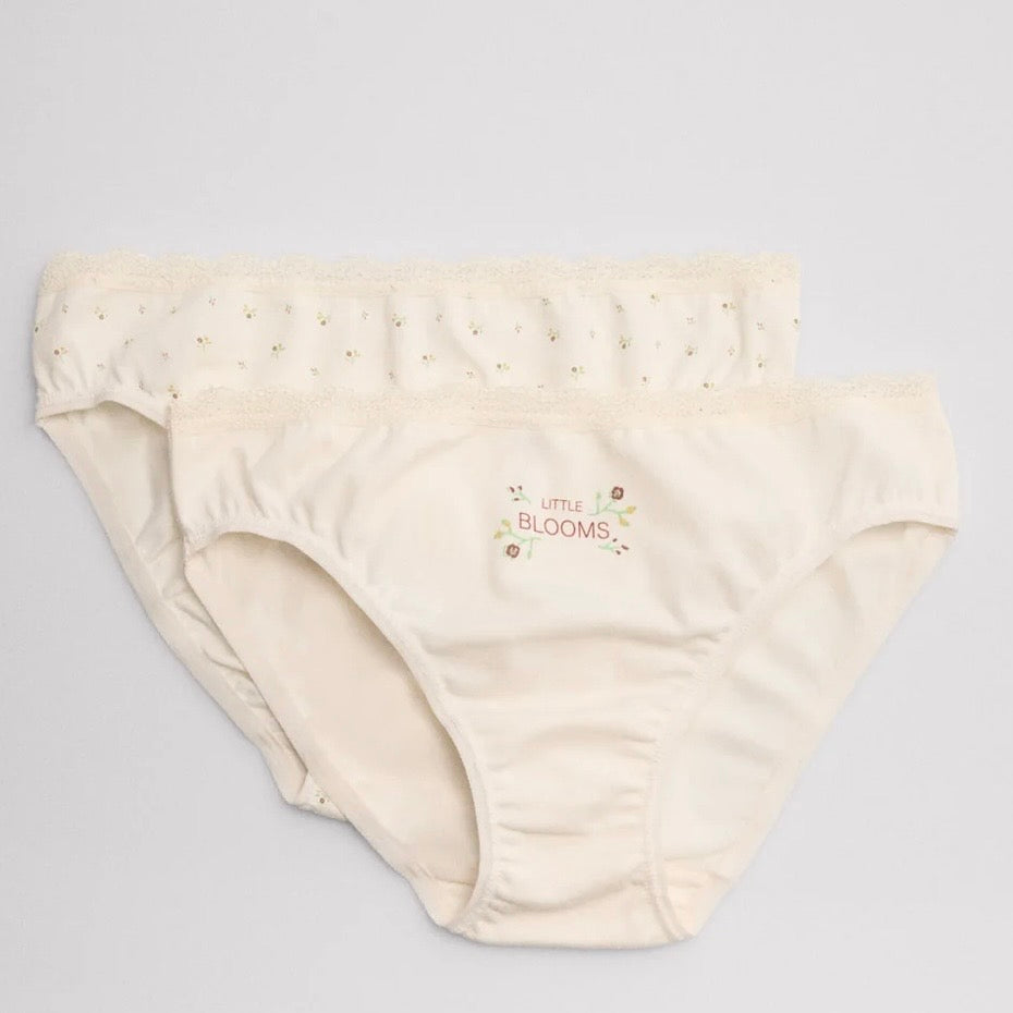 Pack de 2 bragas juveniles estampadas Little Blooms