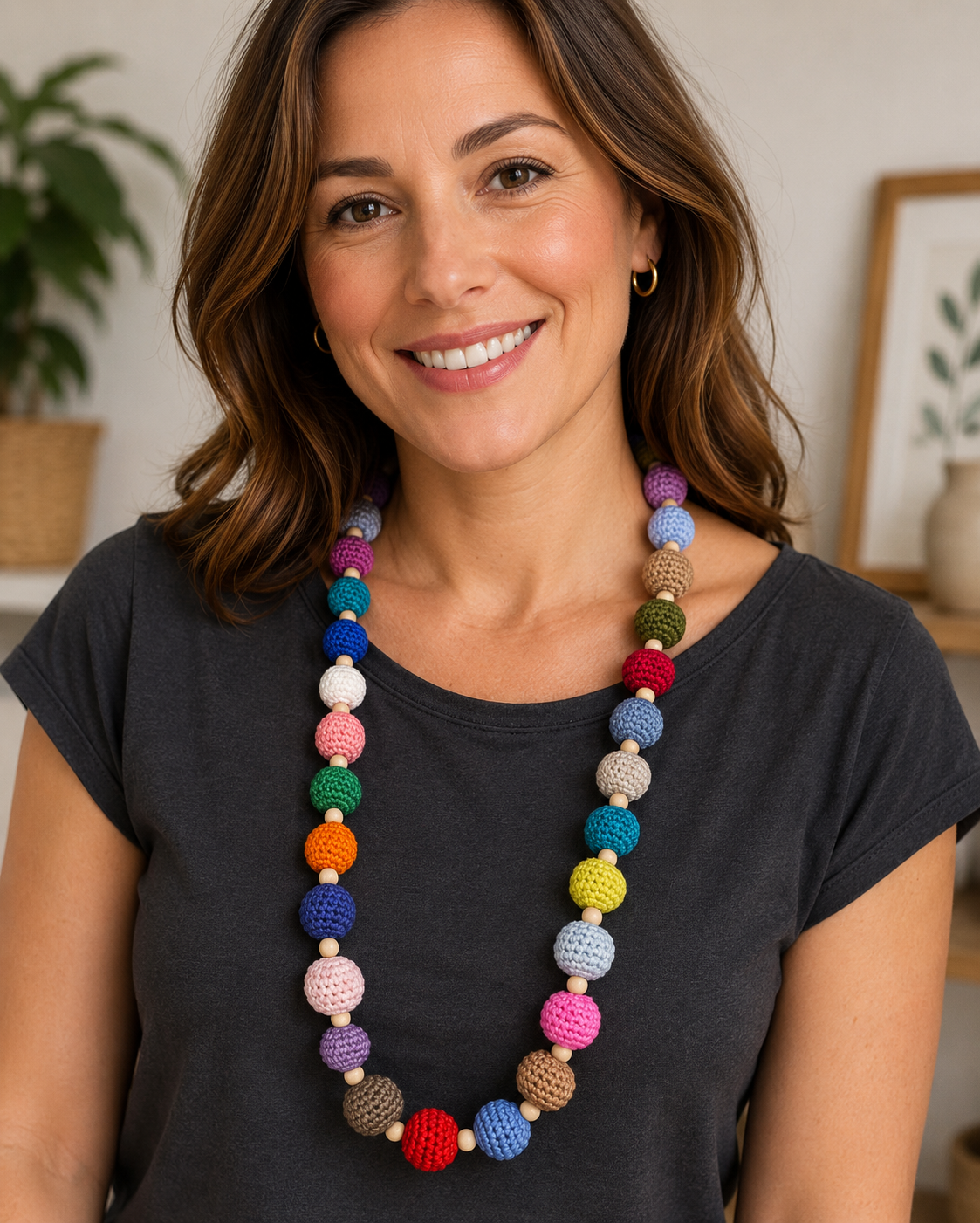 Collar bolas croché