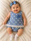 Conjunto pique todo lunares