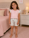 Pijama flores nude niña