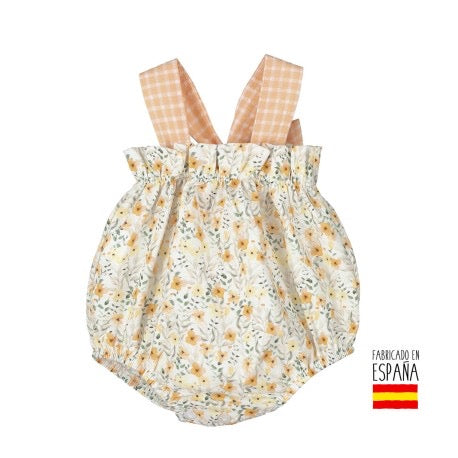 Peto corto estampado floral bebe pimpinela