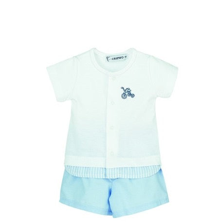 Conjunto camisa corta y short bebe Waimea 17494 Calamaro