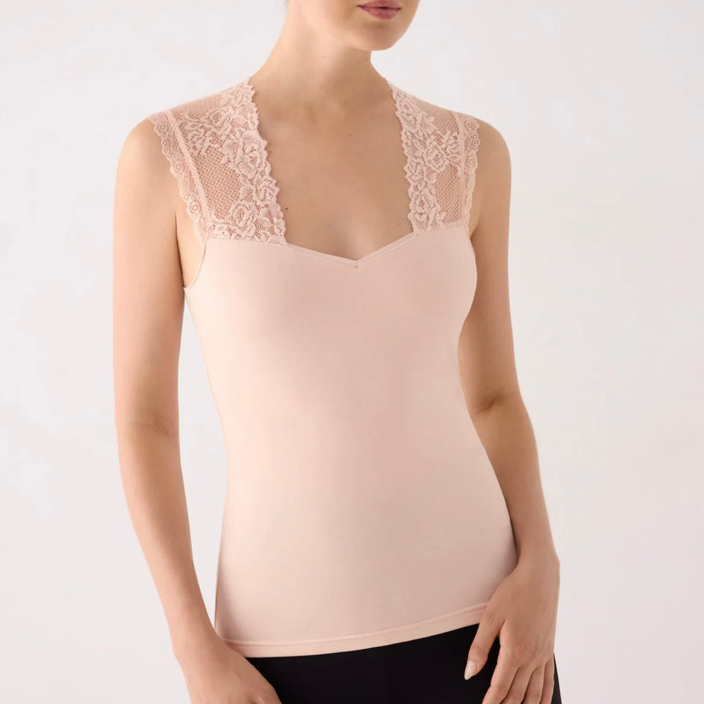 TÉRMICO Camiseta mujer sin mangas con encaje 70038